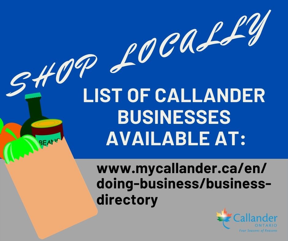 Promotion of shopping locally and Callander's Business Directory
